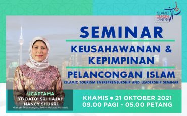 Islamic Tourism Centre (ITC) adalah penganjur Seminar Keusahawanan dan Kepimpinan Pelancongan Islam (ITELS) yang akan diadakan pada 21 Oktober 2021