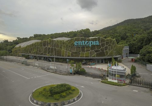 Georgetown, Penang, Malaysia - May 30 2020: Aerial view tourism spot Entopia, Butterfly farm.