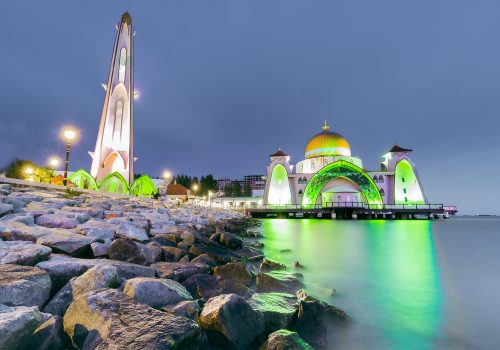 Malacca Straits Mosque is a mosque located on the man-made Malacca Island in Malacca City.