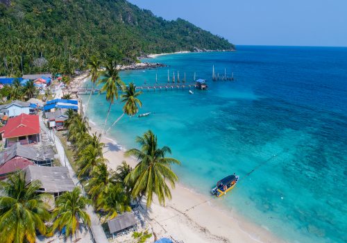 PULAU PEMANGGIL - AERIAL VIEW - DRONE