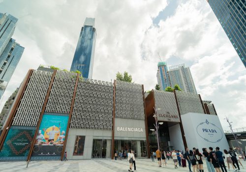 KL, Malaysia-Dec 2,2023 : View of The Exchange TRX mall.It is a integrated development that offers a vibrant hub of shopping, entertainment, office and hotel in KL. People can seen exploring around it